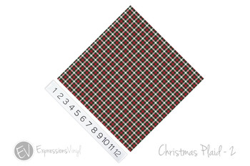 12"x12" Patterned Heat Transfer Vinyl - Christmas Plaid #2