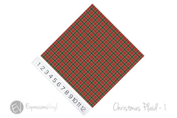 12"x12" Permanent Patterned Vinyl - Christmas Plaid #1