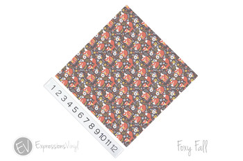 12"x12" Permanent Patterned Vinyl - Foxy Fall