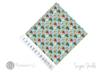 12"x12" Permanent Patterned Vinyl - Sugar Skulls