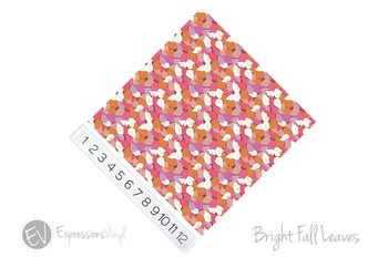 12"x12" Patterned Heat Transfer Vinyl - Bright Fall Leaves