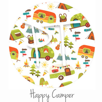 12"x12" Patterned Heat Transfer Vinyl - Happy Camper