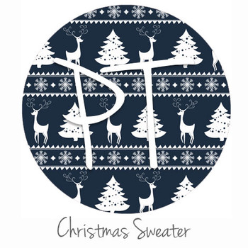 12"x12" Patterned Heat Transfer Vinyl - Blue Christmas Sweater