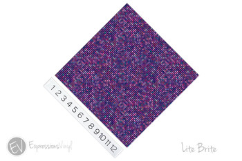 12"x12" Patterned Heat Transfer Vinyl - Lite Brite