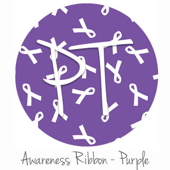 12"x12" Patterned Heat Transfer Vinyl - Awareness Ribbon - Purple