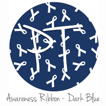 12"x12" Patterned Heat Transfer Vinyl - Awareness Ribbon - Dark Blue