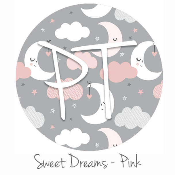 12"x12" Permanent Patterned Vinyl - Sweet Dreams - Pink