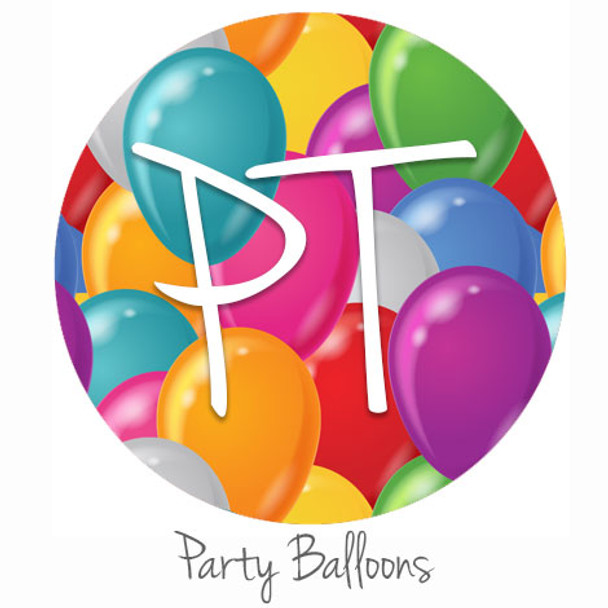 12"x12" Permanent Patterned Vinyl - Party Balloons