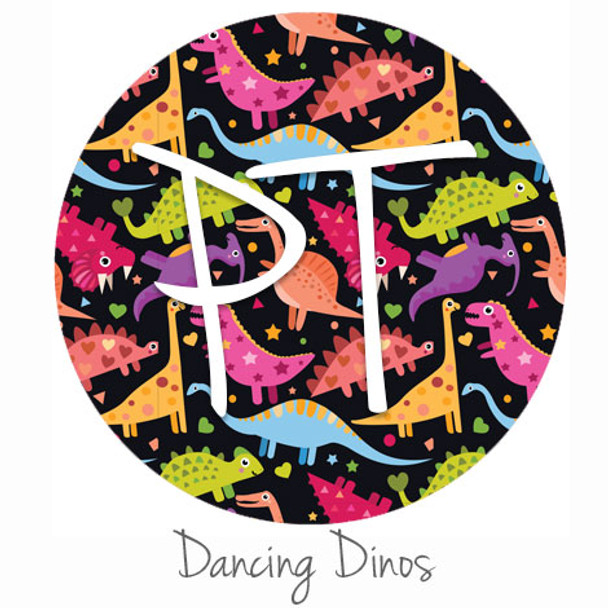 12"x12" Patterned Heat Transfer Vinyl - Dancing Dinos