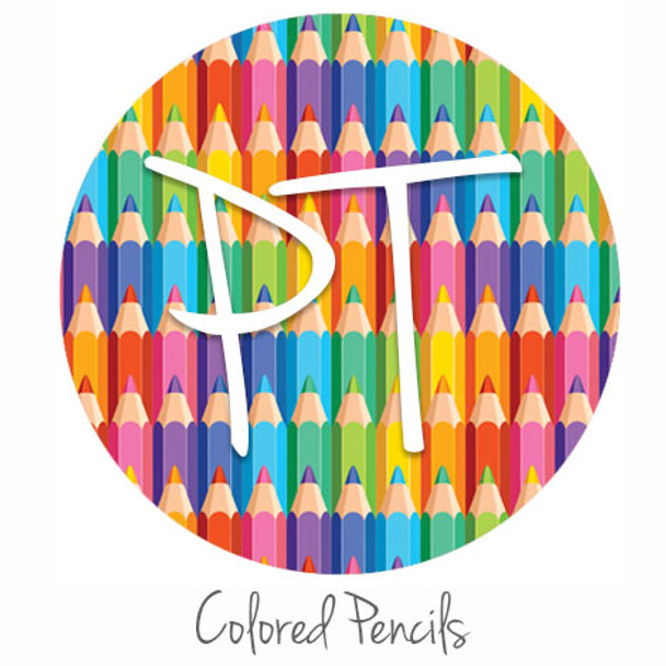 12"x12" Patterned Heat Transfer Vinyl - Colored Pencils