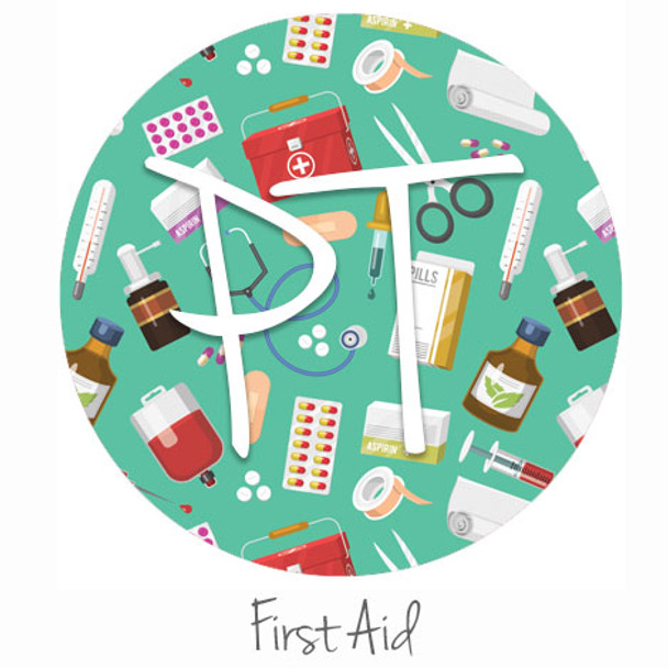 12"x12" Permanent Patterned Vinyl - First Aid