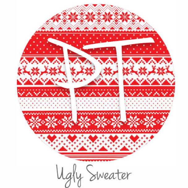 12"x12" Permanent Patterned Vinyl - Ugly Sweater