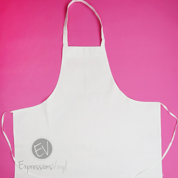 White Bib Apron (65% Poly/35% Cotton)