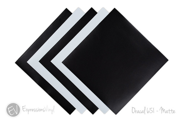 Oracal 651 Matte (Black/White) 12"x12" Sheet