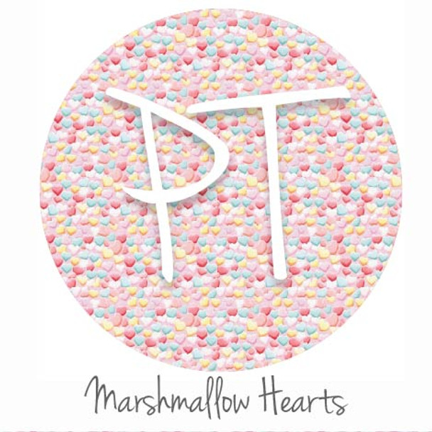 12" x 12" Permanent Patterned Vinyl - Marshmallow Hearts