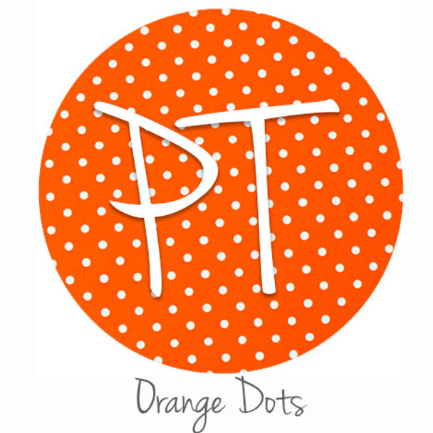 12"x12" Permanent Patterned Vinyl - Dots - Orange
