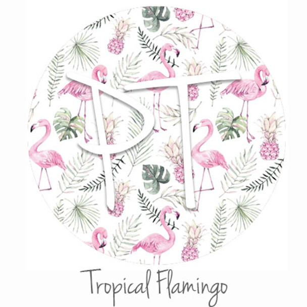 12"x12" Permanent Patterned Vinyl - Tropical Flamingo