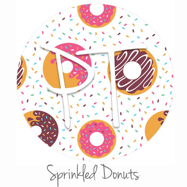 12"x12" Patterned Heat Transfer Vinyl - Sprinkled Donuts