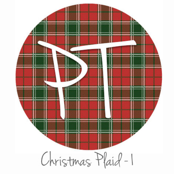 12"x12" Patterned Heat Transfer Vinyl - Christmas Plaid #1