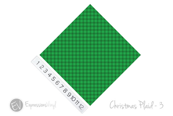 12"x12" Patterned Heat Transfer Vinyl - Christmas Plaid #3