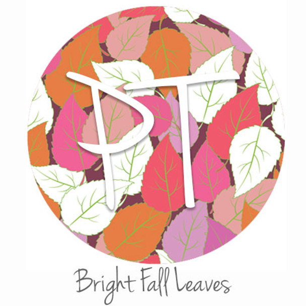12"x12" Permanent Patterned Vinyl - Bright Fall Leaves