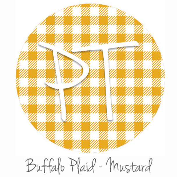 12"x12" Patterned Heat Transfer Vinyl - Buffalo Plaid: Mustard