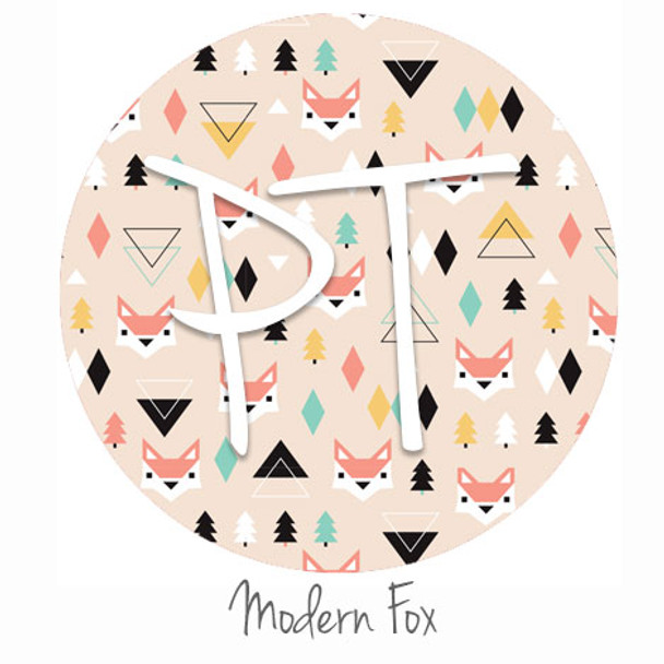 12"x12" Patterned Heat Transfer Vinyl - Modern Fox