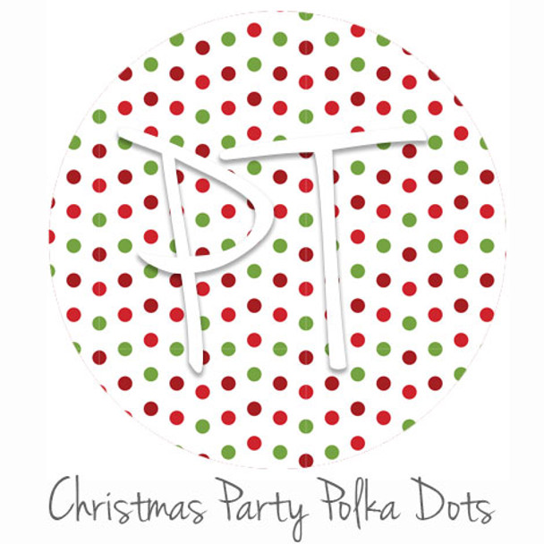 12"x12" Permanent Patterned Vinyl - Christmas Party Polka Dots