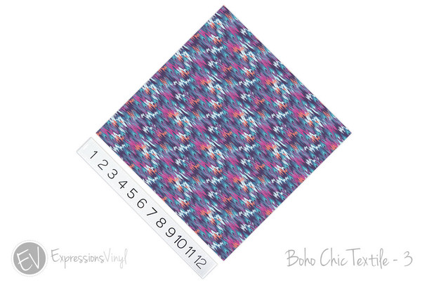 12"x12" Permanent Patterned Vinyl - Boho Chic Textile - 3