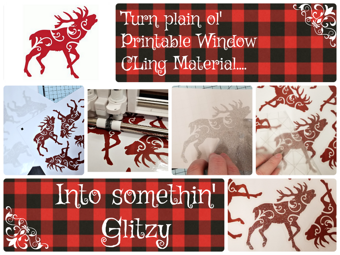 Bling up your Window Cling with Glitter Vinyl