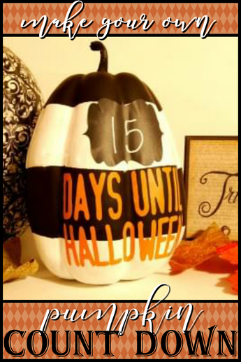 Countdown To Halloween Striped Pumpkin