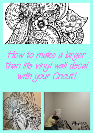How to create a large vinyl wall decal with your Cricut
