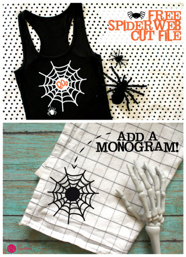 Spiderweb Monogram Cut File