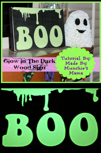 Glow In The Dark Vinyl Sign For Halloween