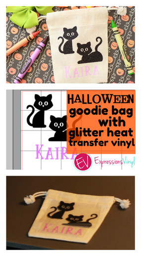 Halloween goodie bag with Heat transfer vinyl