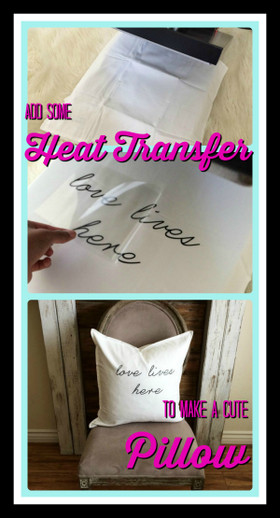 Heat Transfer Vinyl Pillow