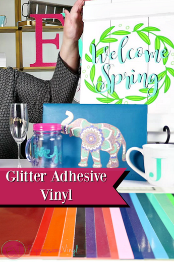 Free Shipping Glitter Permanent Self Adhesive Vinyl Sheets Cricut