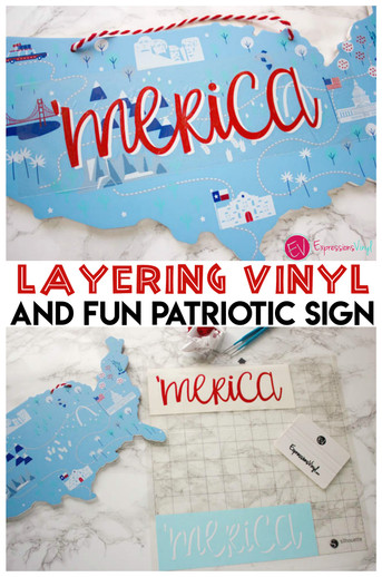 4th of July Vinyl layering 