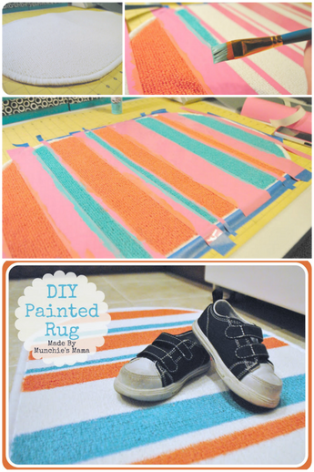 Diy Painted Rug: No Machine Needed