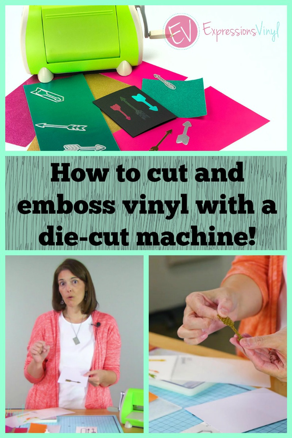 How to cut and emboss vinyl with your diecut machine! Expressions Vinyl