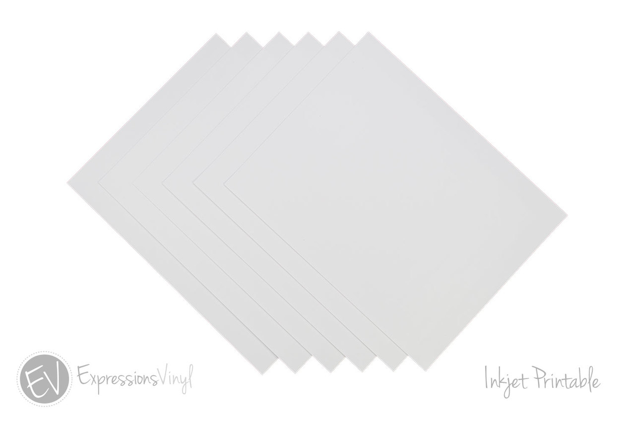 1 Sheet Inkjet Printable Adhesive Vinyl 8.5x11 Sheet Indoor Outdoor P