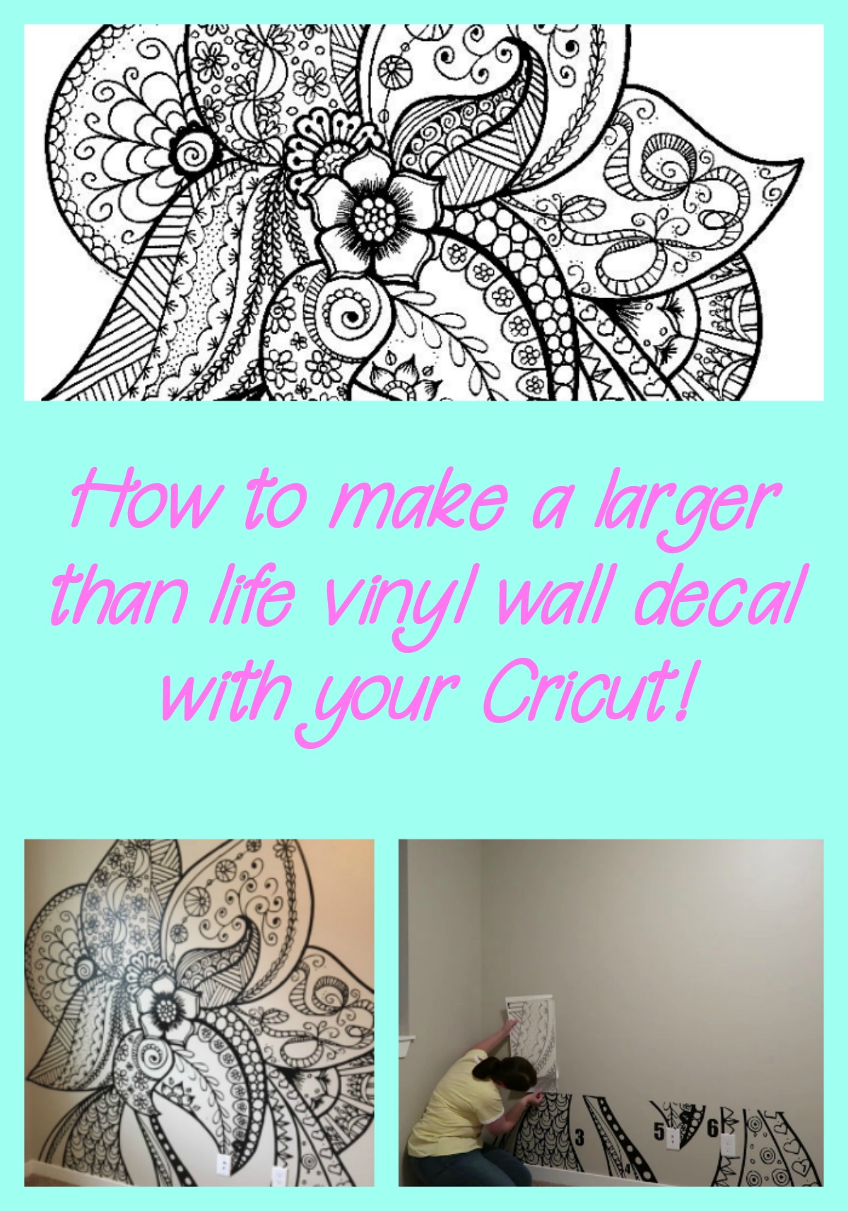 how to create a large vinyl wall decal with your cricut expressions