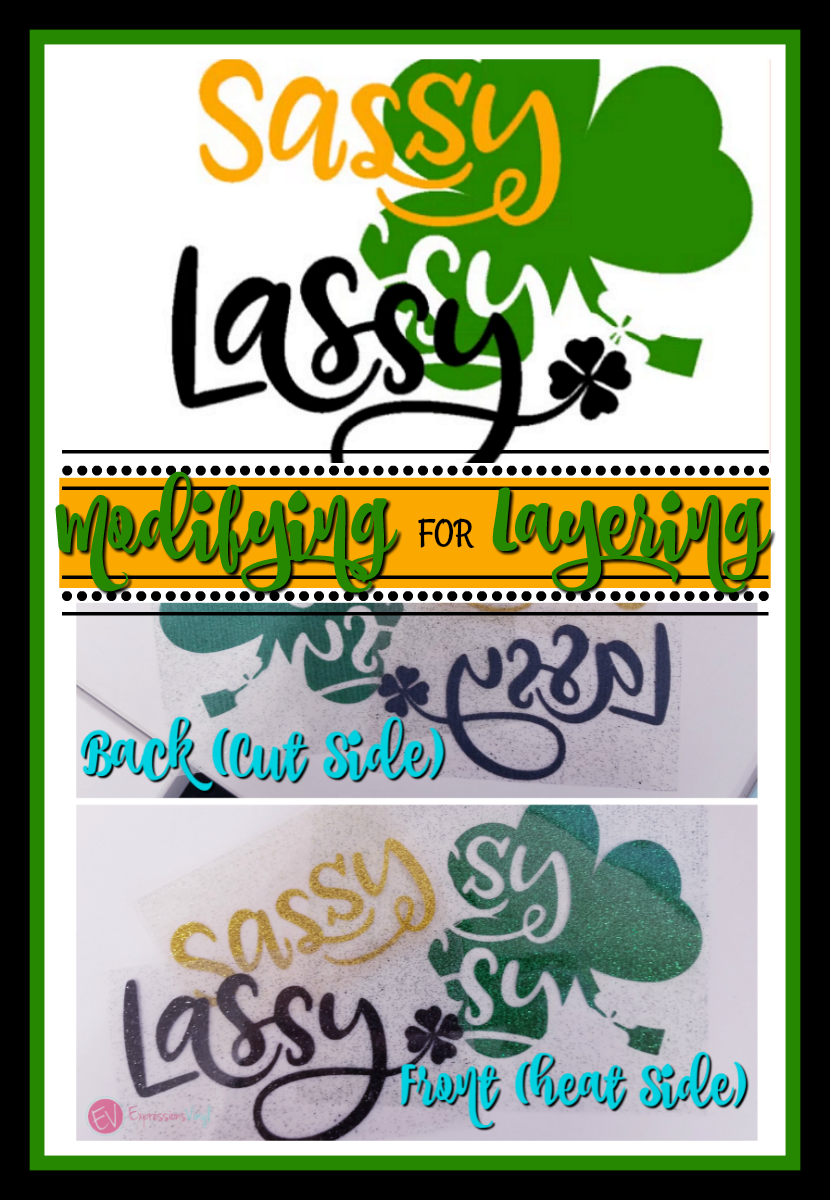 How to Modify your Glitter HTV Project for Layering Expressions Vinyl