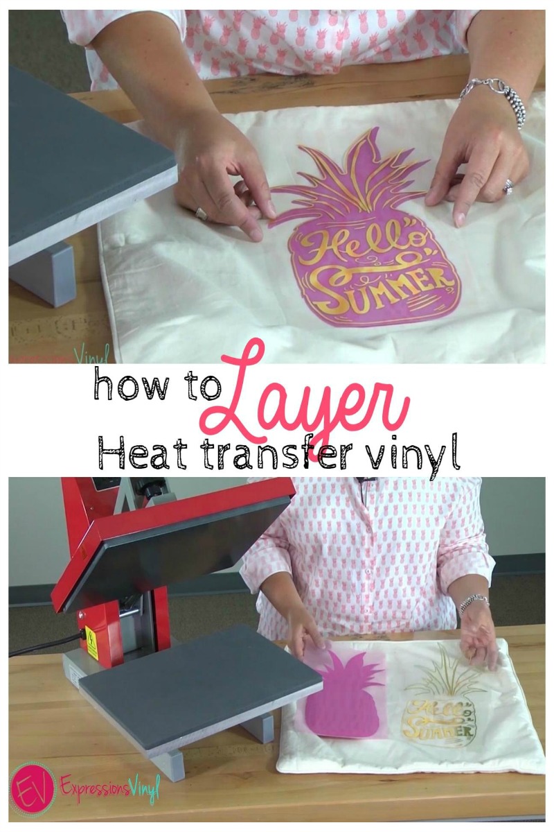 Layering Heat Transfer Vinyl On A Pillow Expressions Vinyl