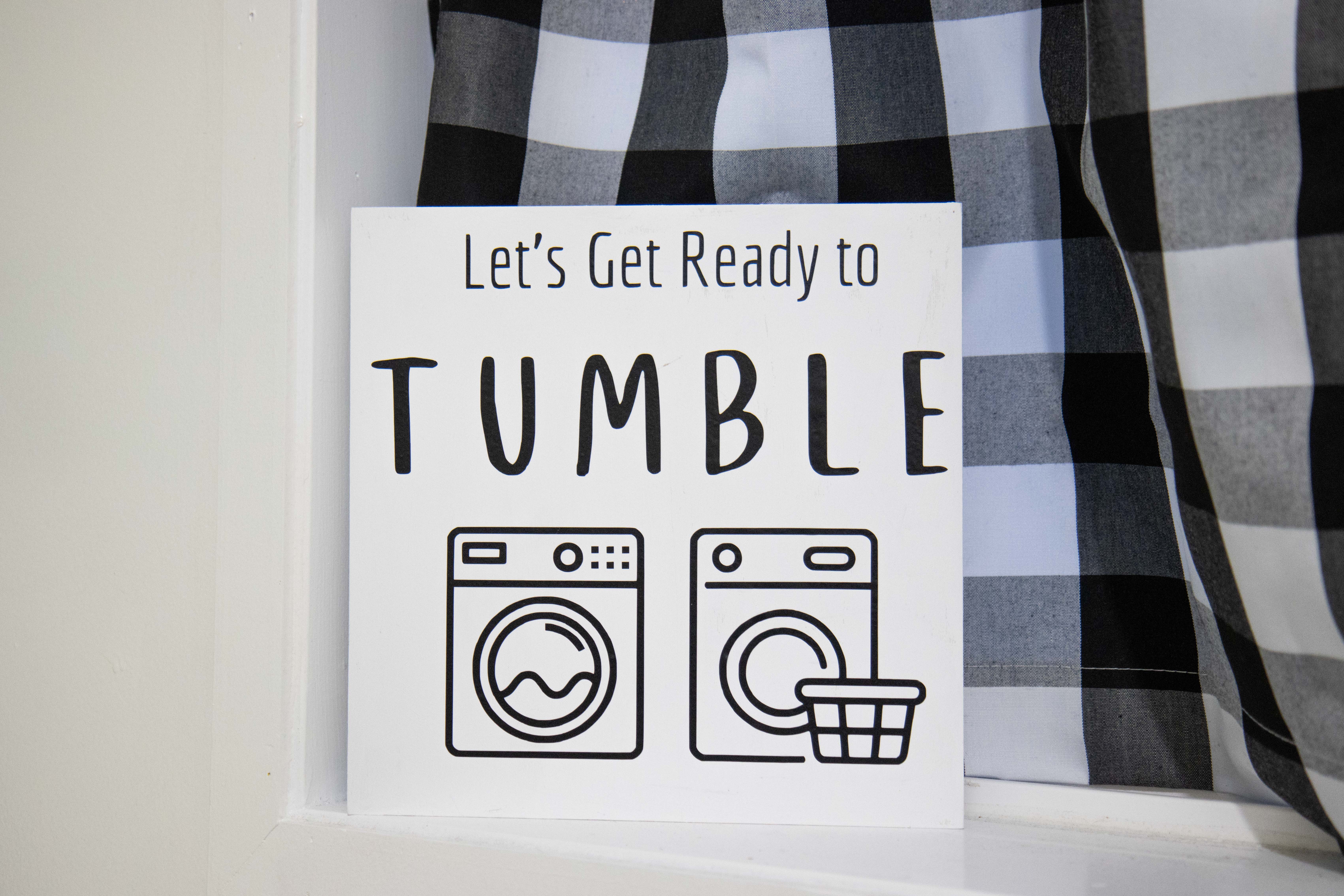 Laundry Room decor made with vinyl