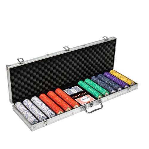 600 Scroll Poker Chip Set with Aluminum Case