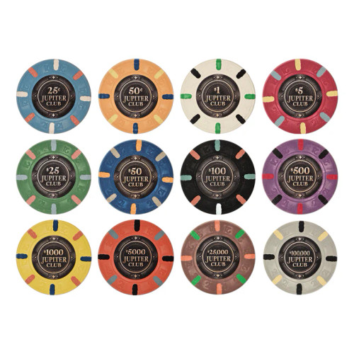 Jupiter Club 43mm Oversized 11-gram Poker Chips