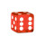 25 Red Dice - 16 mm