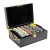 500 Poker Knights Poker Chip Set with a Black Mahogany Case