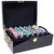 500 Hi Roller Poker Chip Set with Black Mahogany Case